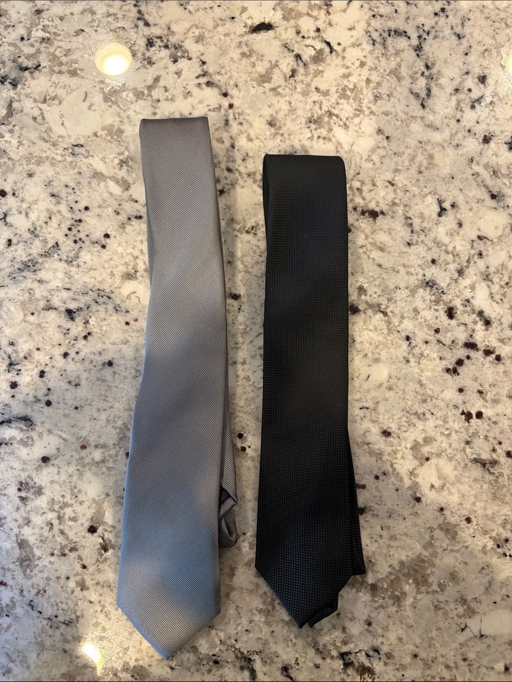 Multiples Boys' Silver Gray and Black Tie Set